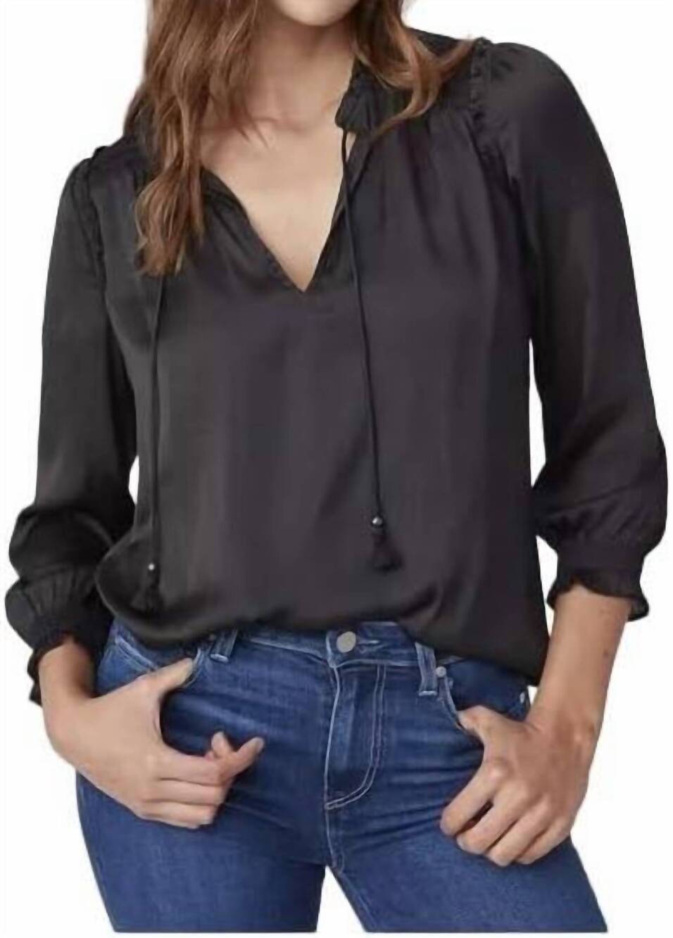 NEW PAIGE kaylynn top in black